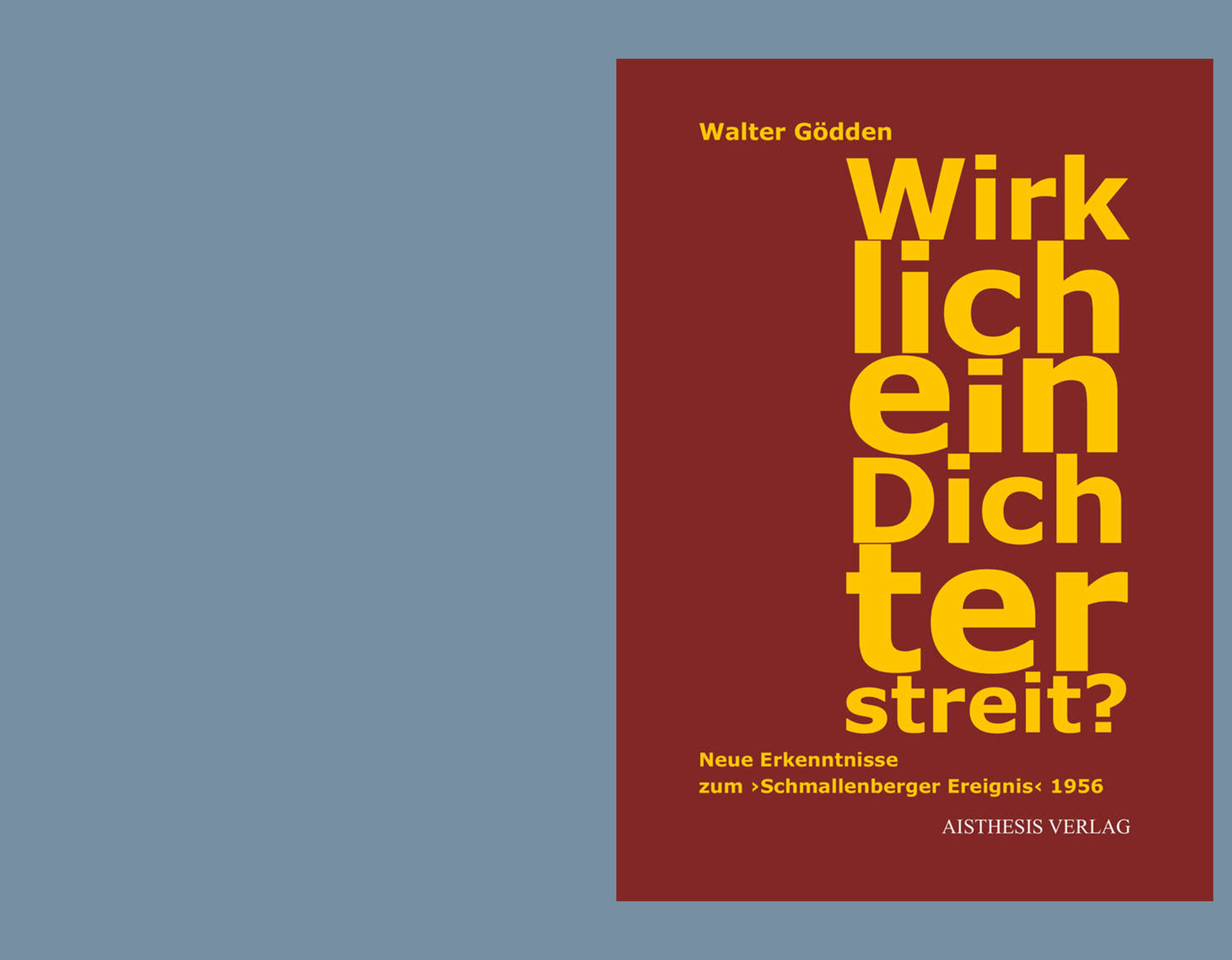 Abbildung des Buchcovers mit dem Schriftzug "Wirklich ein Dichterstreit?"
