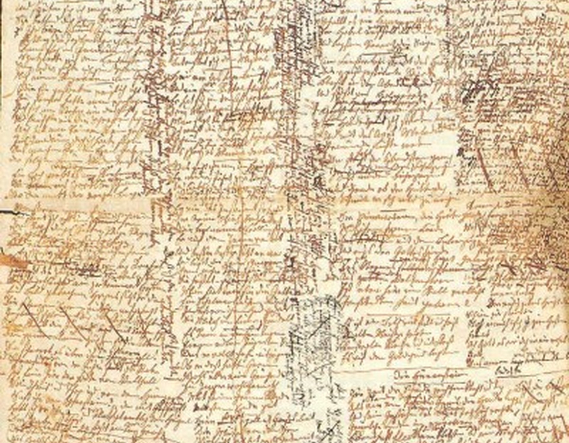 Handschrift von Annette von Droste-Hülshoff