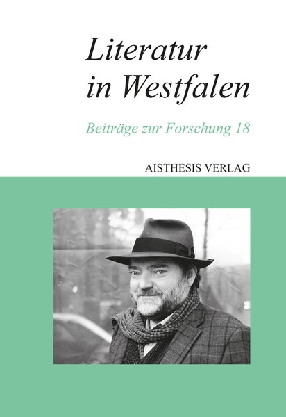 Das Cover des Bands "Literatur in Westfalen 17" zeigt ein Foto des Autors Wiglaf Droste.