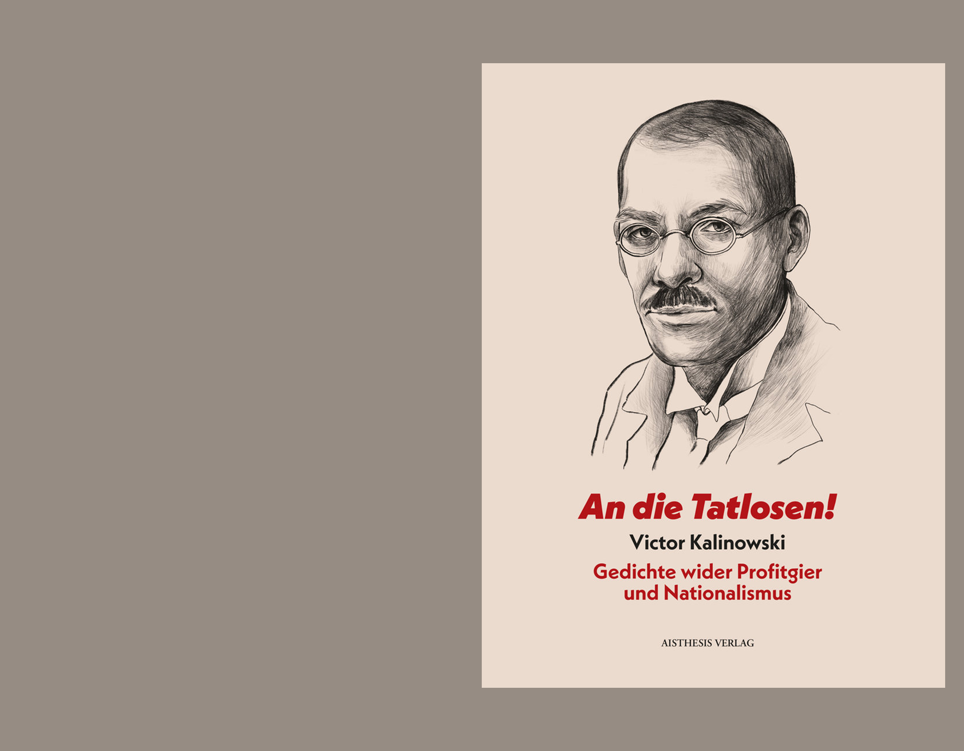 Cover des Buches mit einer Porträtzeichnung des Autors Victor Kalinowski