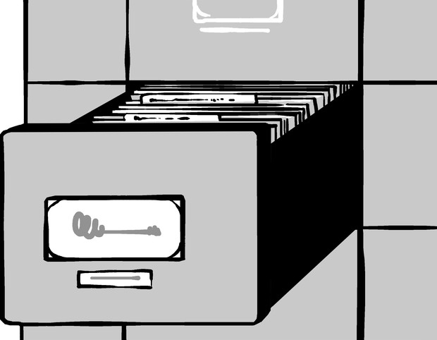 Illustration of file cabinet